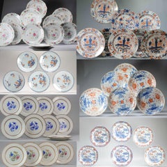 Antique 18th century Chinese Imari Porcelain Sets Dinner Plates wall decoration