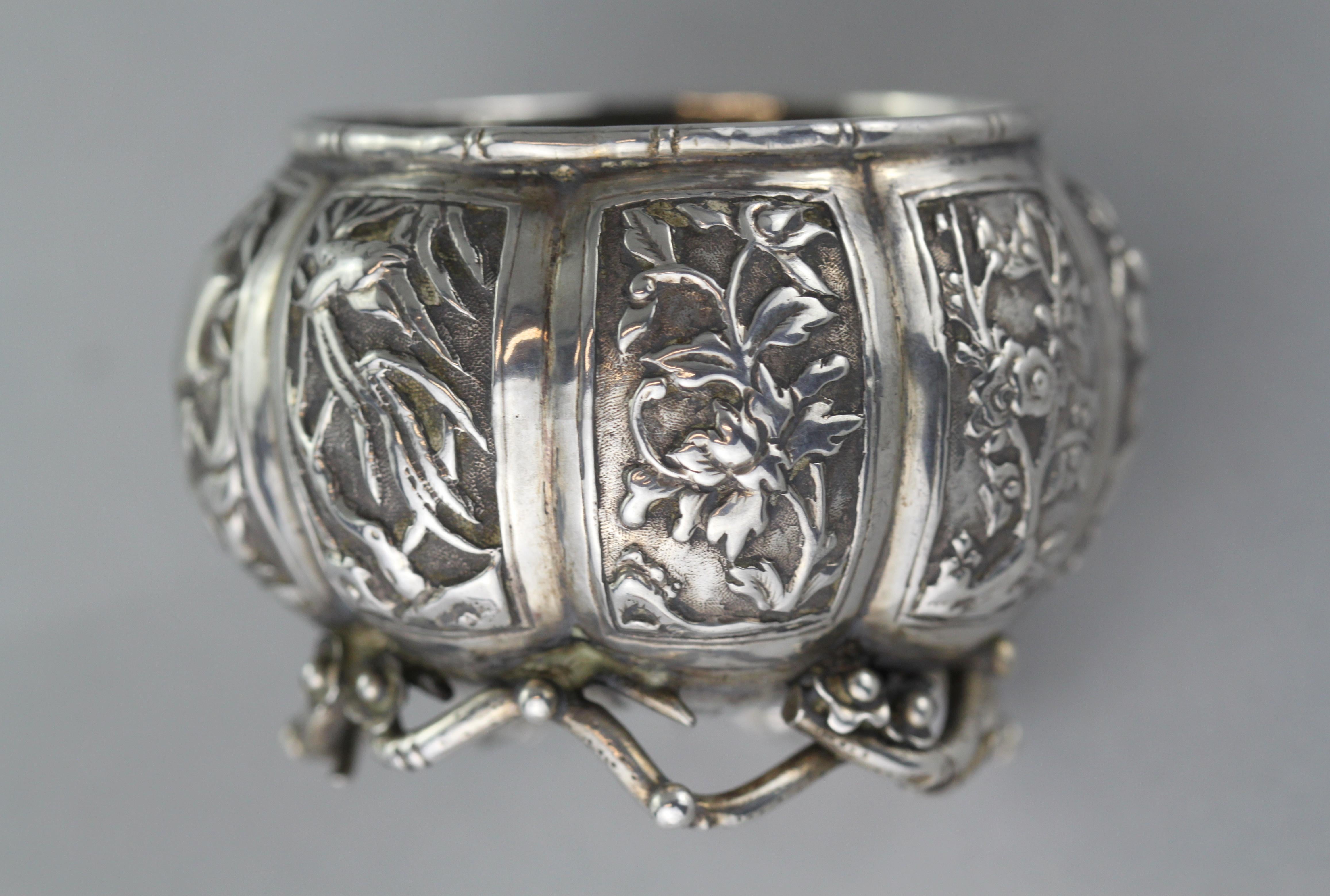 Antique 18th Century Chinese Miniature Miniature 19th Century French Silver