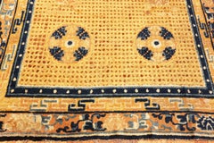 Antique 18th Century Chinese Ningxia Rug. 6 ft x 9 ft 9 in