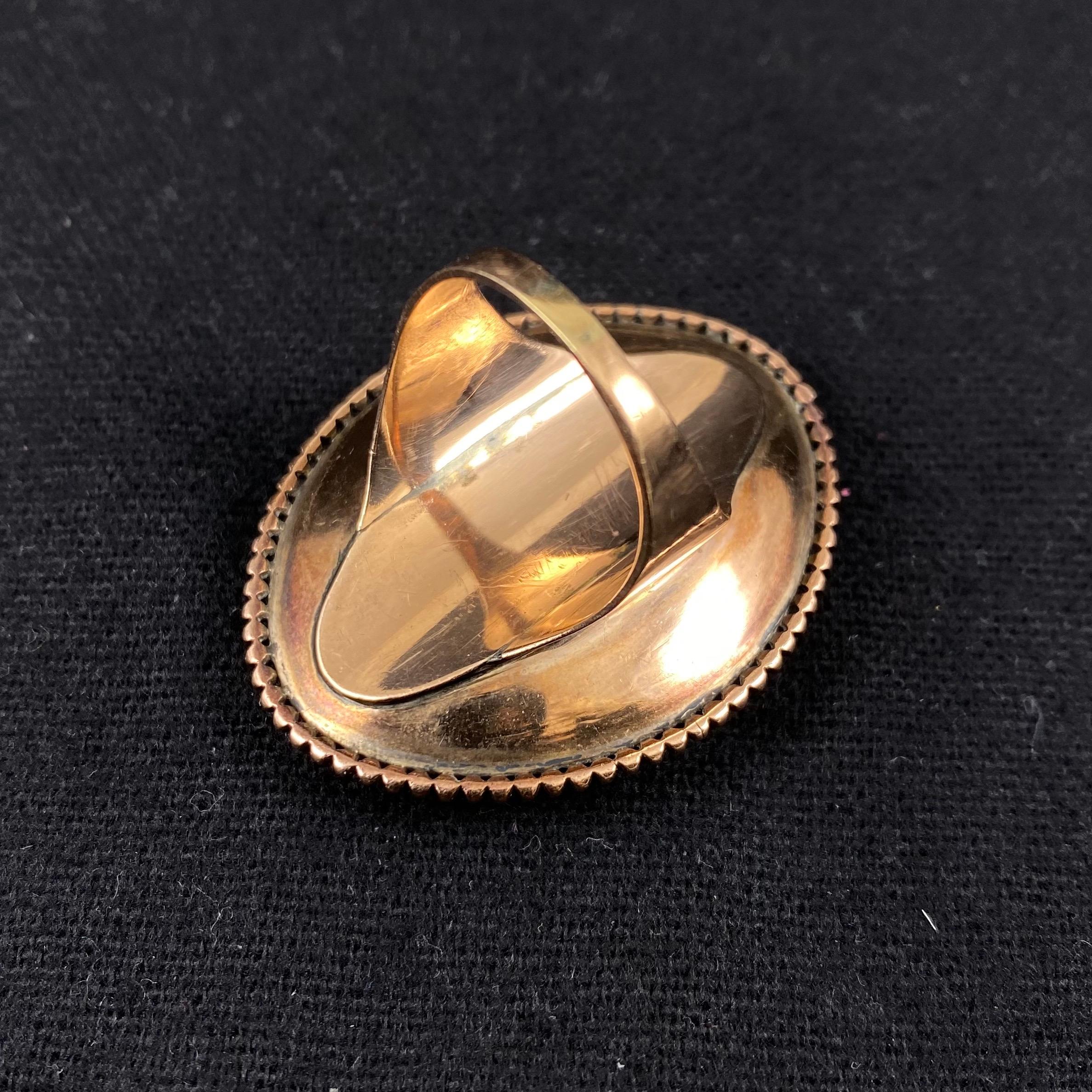 Antique 18th Century Chrysolite Chrysoberyl Cocktail Ring Portuguese, circa 1780 3