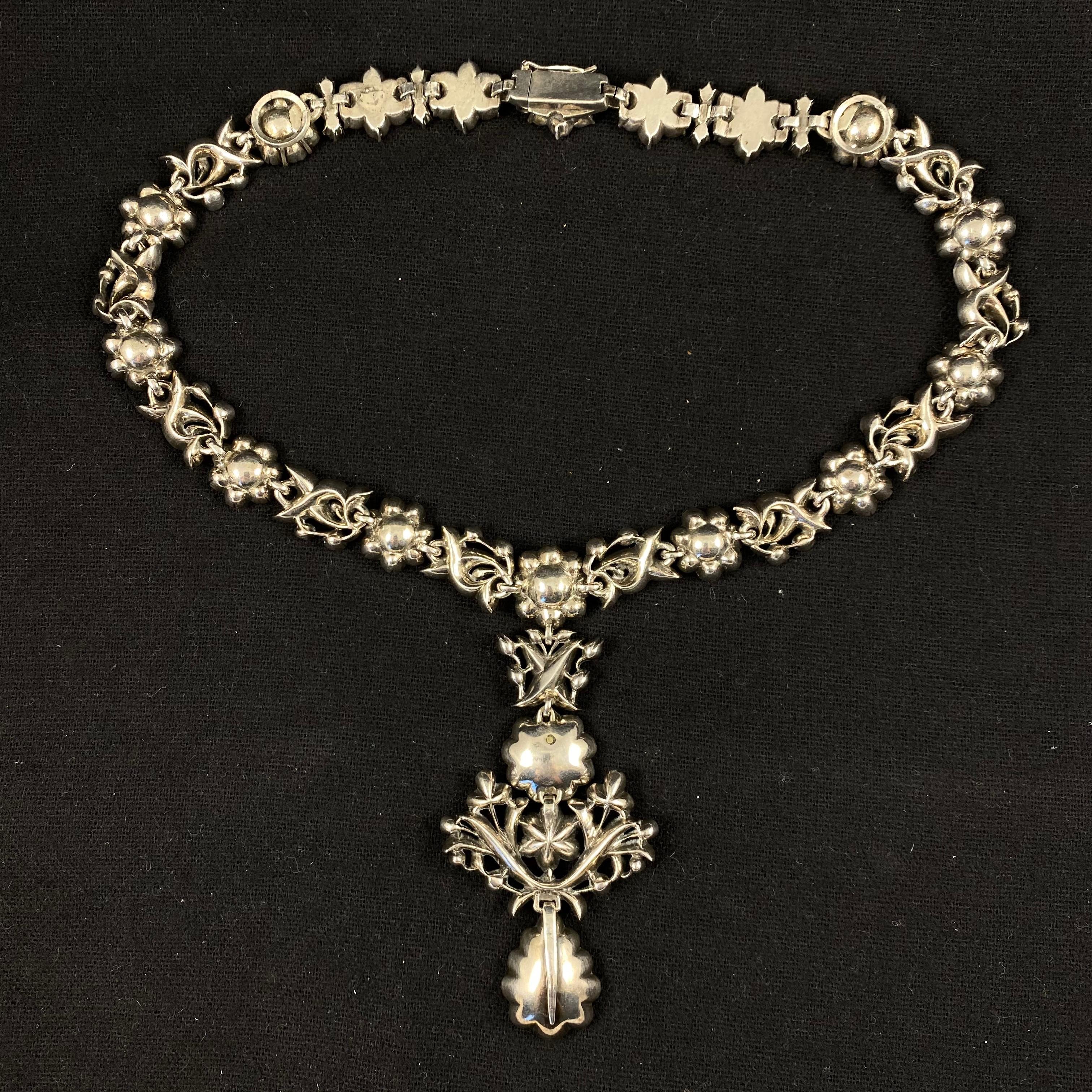 Antique 18th Century Chrysolite Chrysoberyl Girandole Earrings Necklace Portugal 10