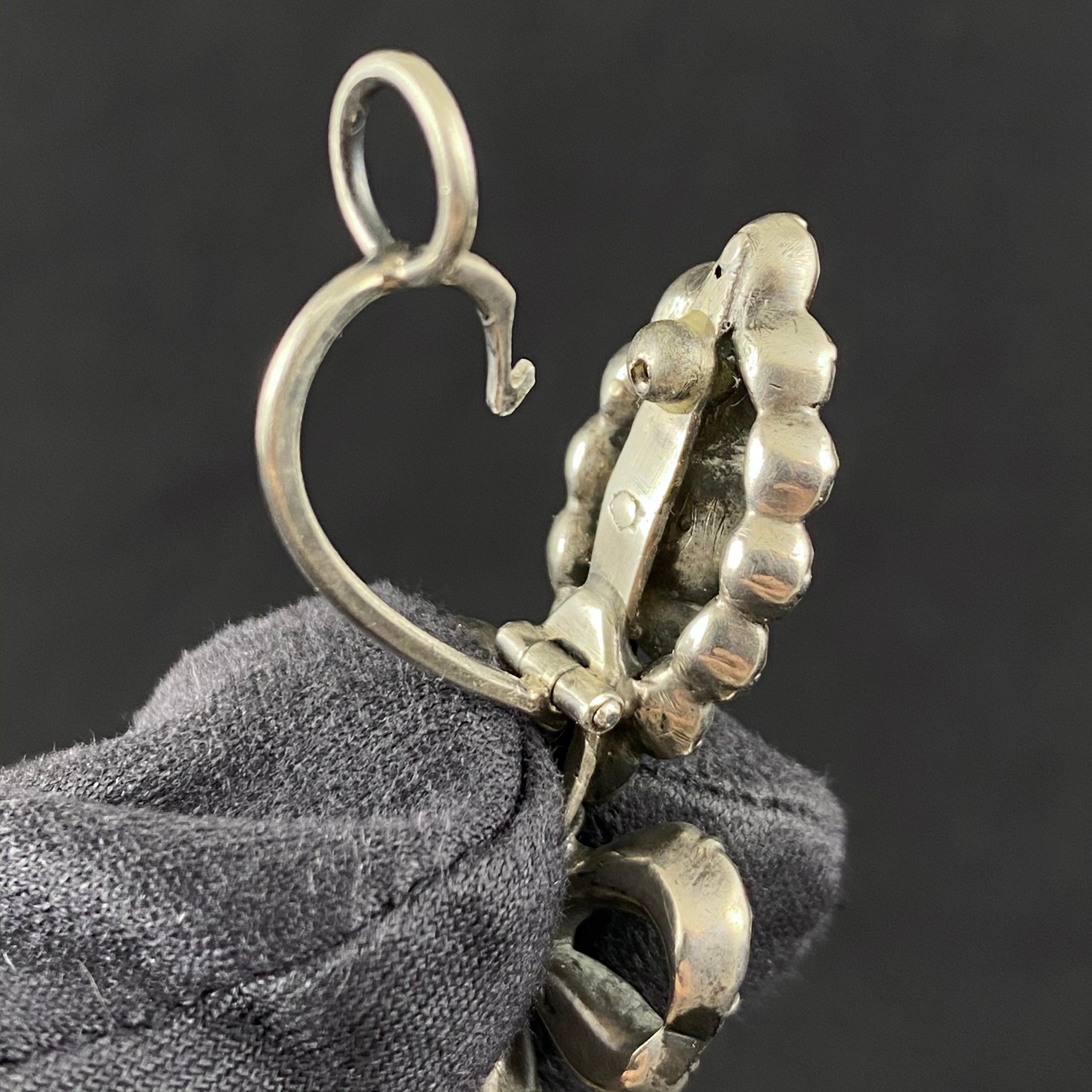 Antique 18th Century Chrysolite Chrysoberyl Pendant Earrings Portuguese c. 1780 5
