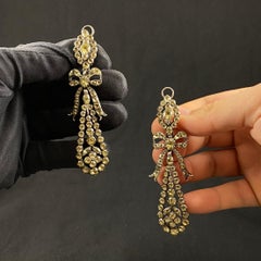 Antique 18th Century Chrysolite Chrysoberyl Pendant Earrings Portuguese c. 1780