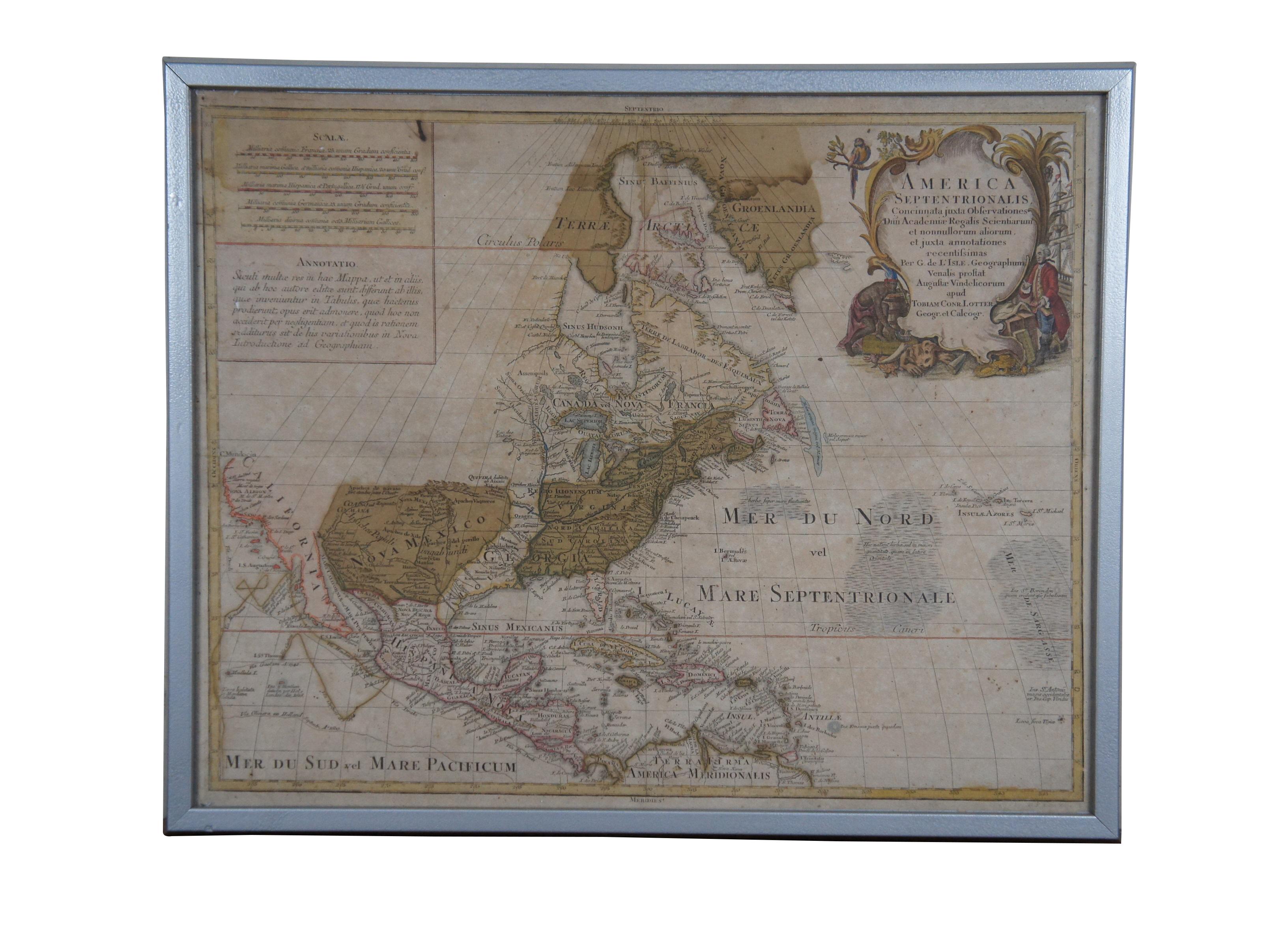 Pareja de raros mapas coloreados a mano de la década de 1770, que representan 
