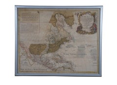 18th Century Antique Conrad Lotter Septentrionalis Meridionalis American Maps