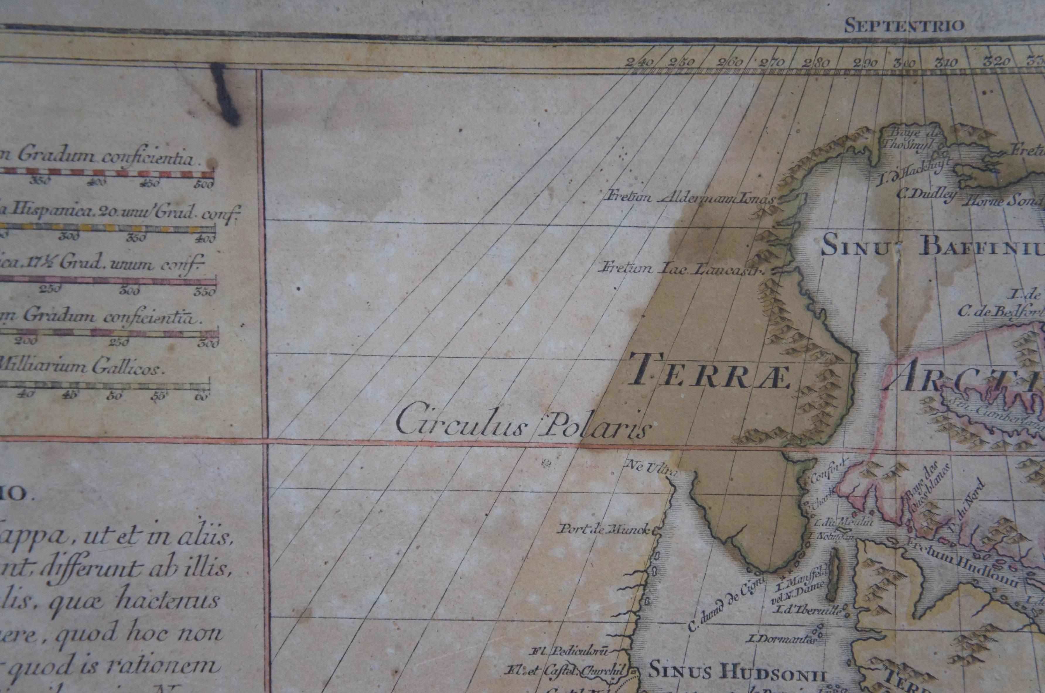 Siglo XVIII Antiguo Conrad Lotter Septentrionalis Meridionalis Mapas Americanos en venta 2
