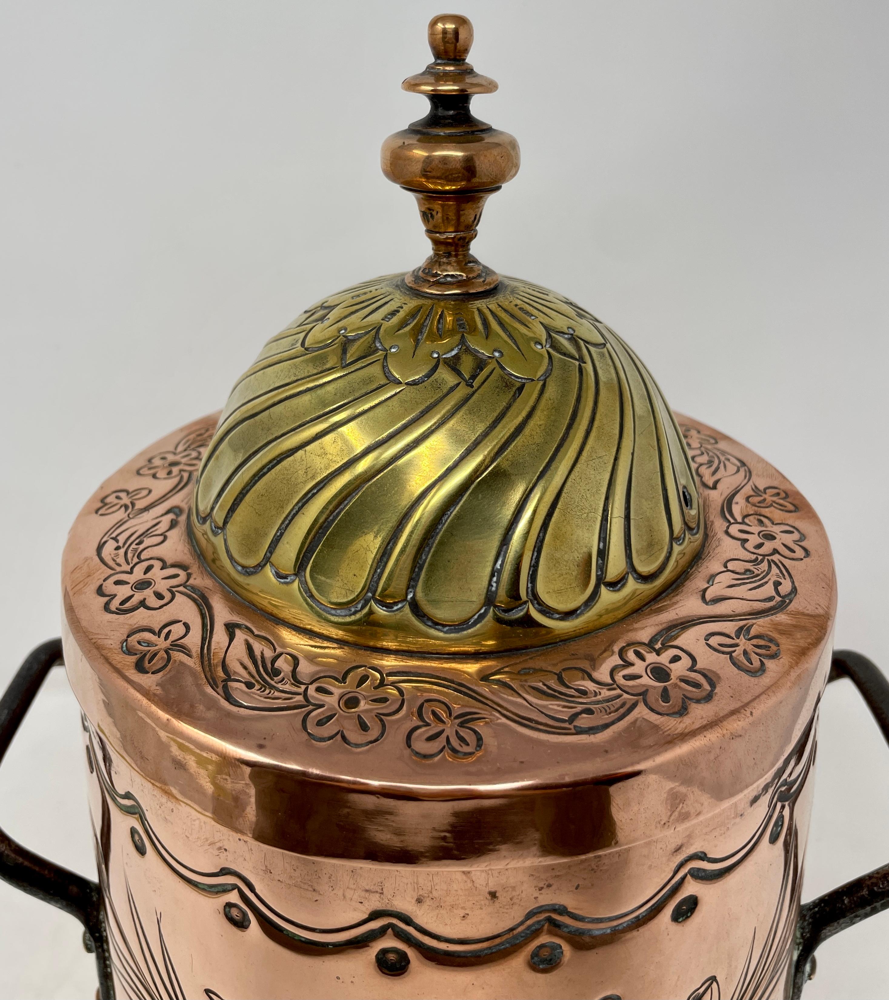 Antique 18th Century Copper and Brass Original Spigot Tea Dispenser For Sale 9