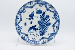 Antique 18th Century Delftware Plates by Johannes van Lockhorst, Chinoiserie