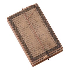 Antico dittico del XVIII secolo con meridiana e bussola del tedesco Beringer