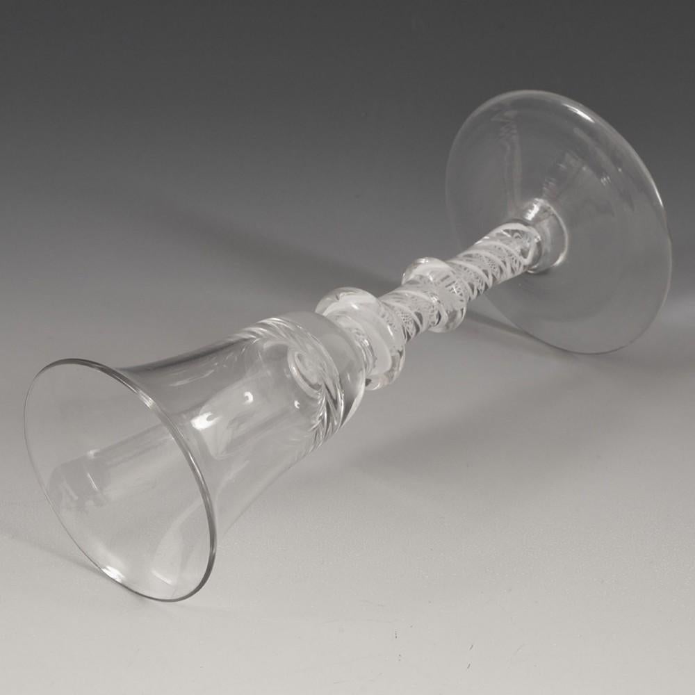 18th Century and Earlier Cotton Twist Wine Glass, circa 1760 For Sale