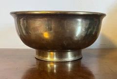 Antique 18th Century Dutch Brass Footed Fruit Bowl