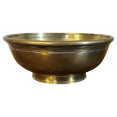Antique 18th Century Dutch Brass Footed Fruit Bowl