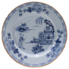 Antique 18th Century Dutch Delft Chinoiserie Plate