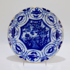 Antique 18th Century Dutch Delft Pottery Chinoiserie Charger or Plate