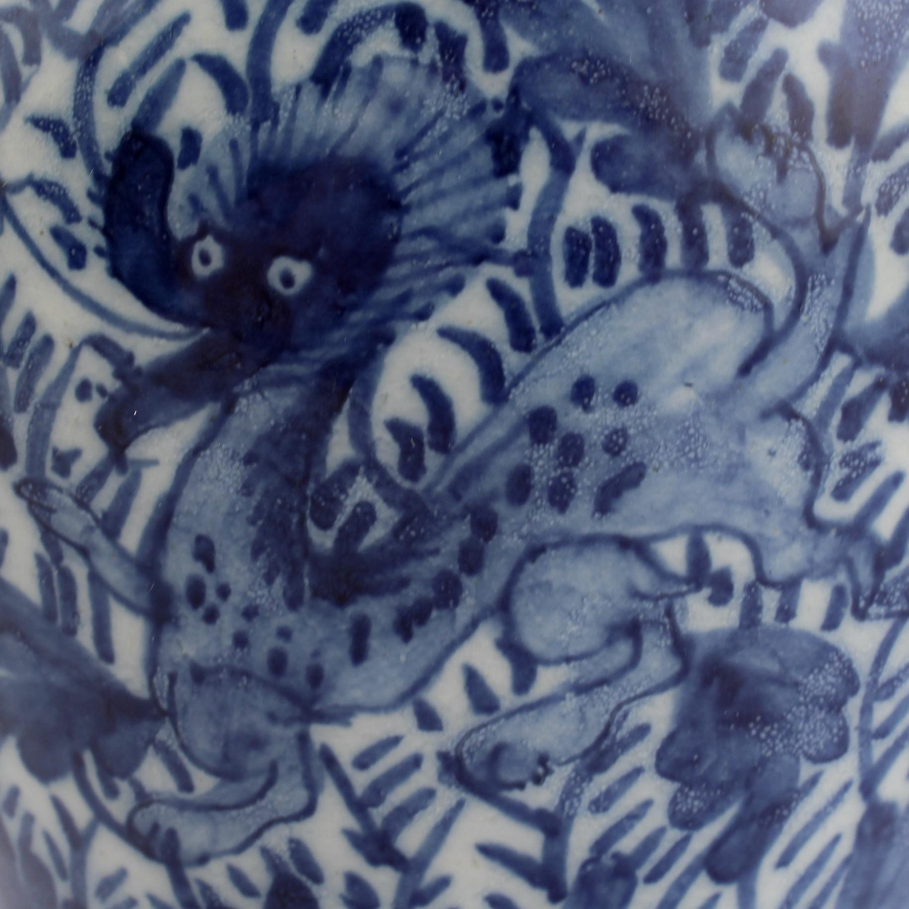 Antique 18th Century Dutch Delft Pottery Jar or Vessel 2