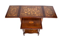 Antique 18th Century Dutch Walnut And Marquetry Envelope Top Etagere C.1780