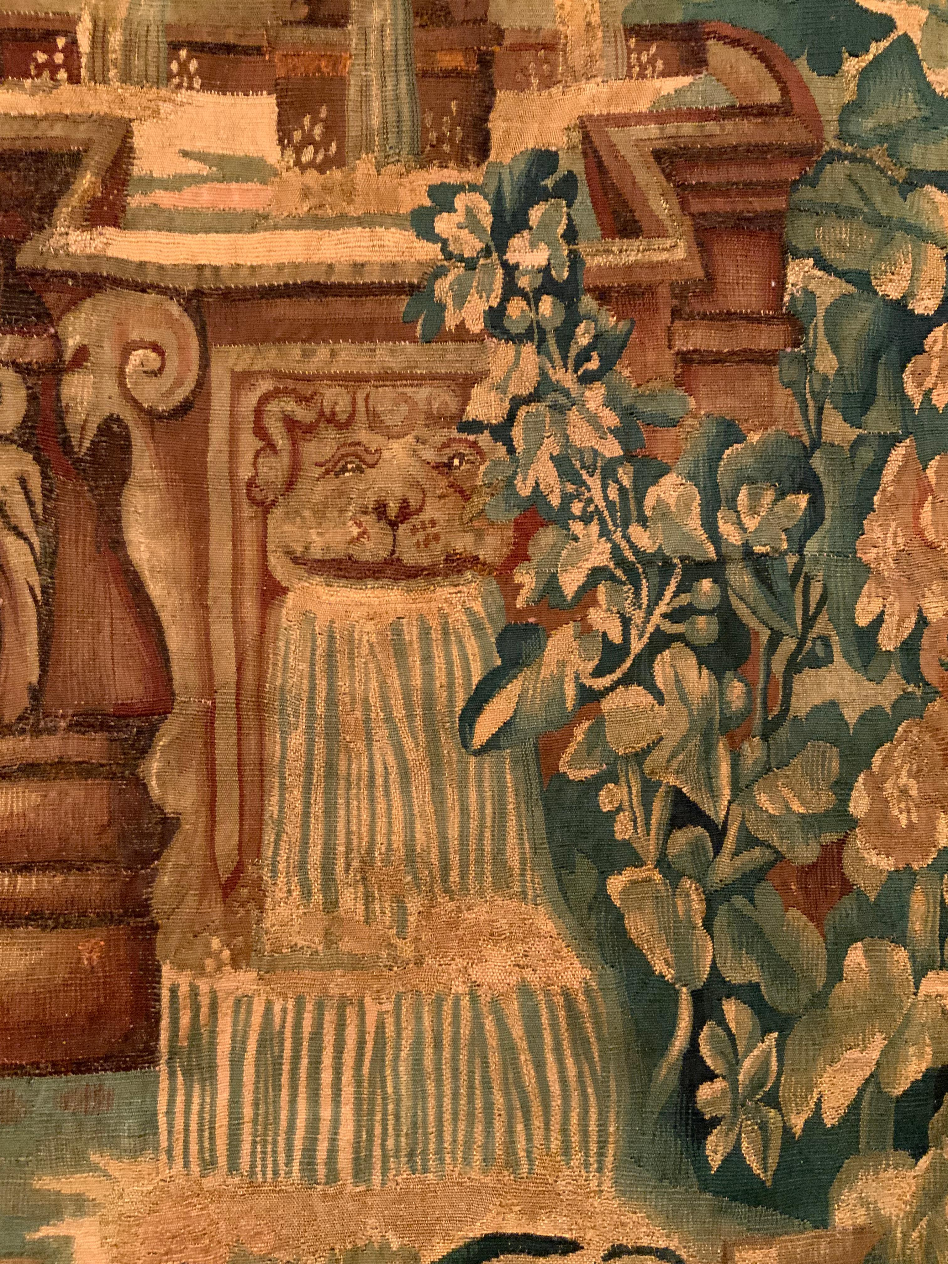 Antiker englischer Aubusson-Gartenteppich aus dem 18. Jahrhundert (18. Jahrhundert und früher) im Angebot