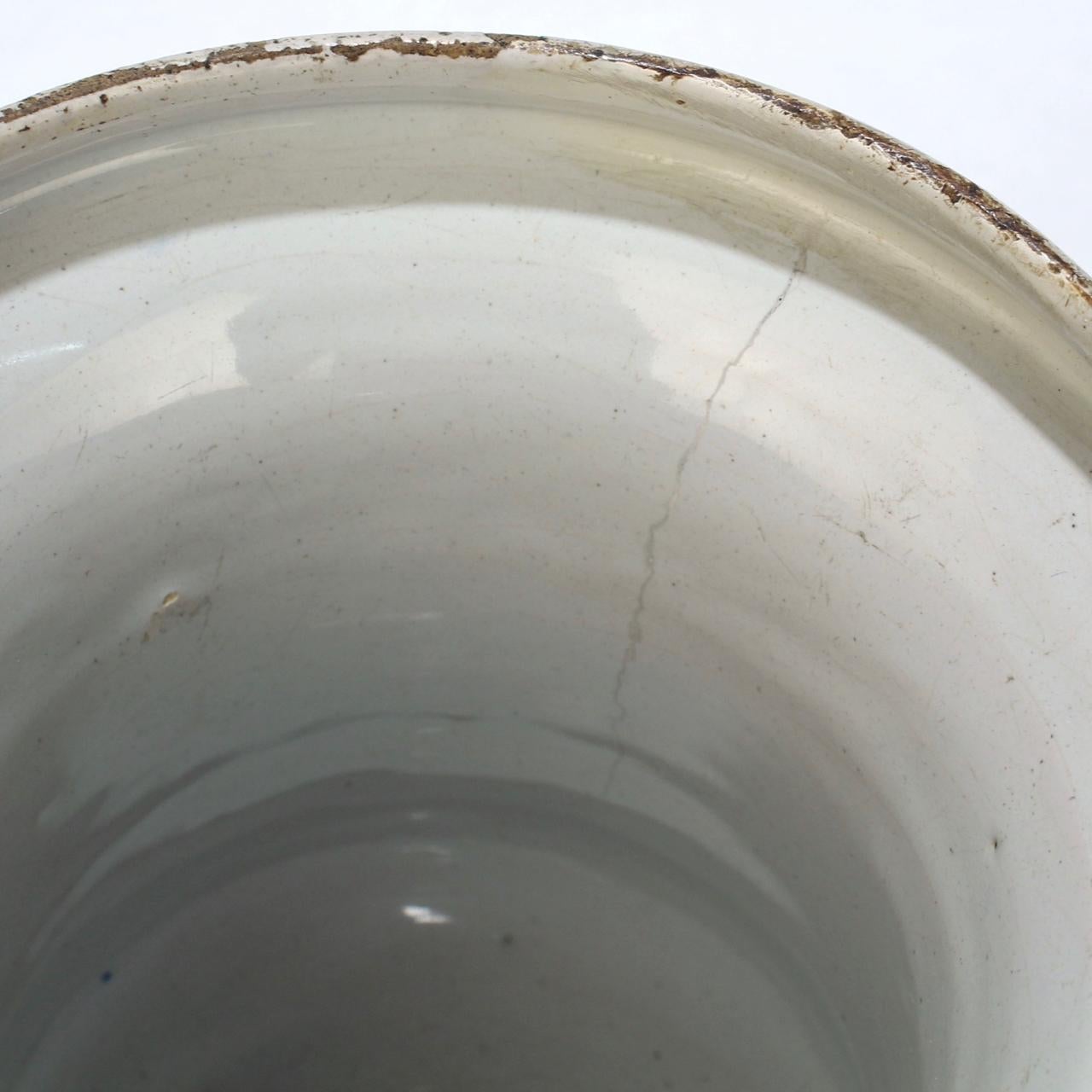 Antique 18th Century English Bristol Delftware Pottery Urn or Vase 5