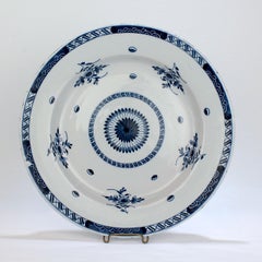 Antique 18th Century English Delft 13 1/2" Charger