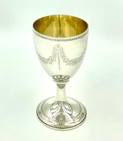 Antique 18th Century English George III Period Sterling Silver Goblet, 1783