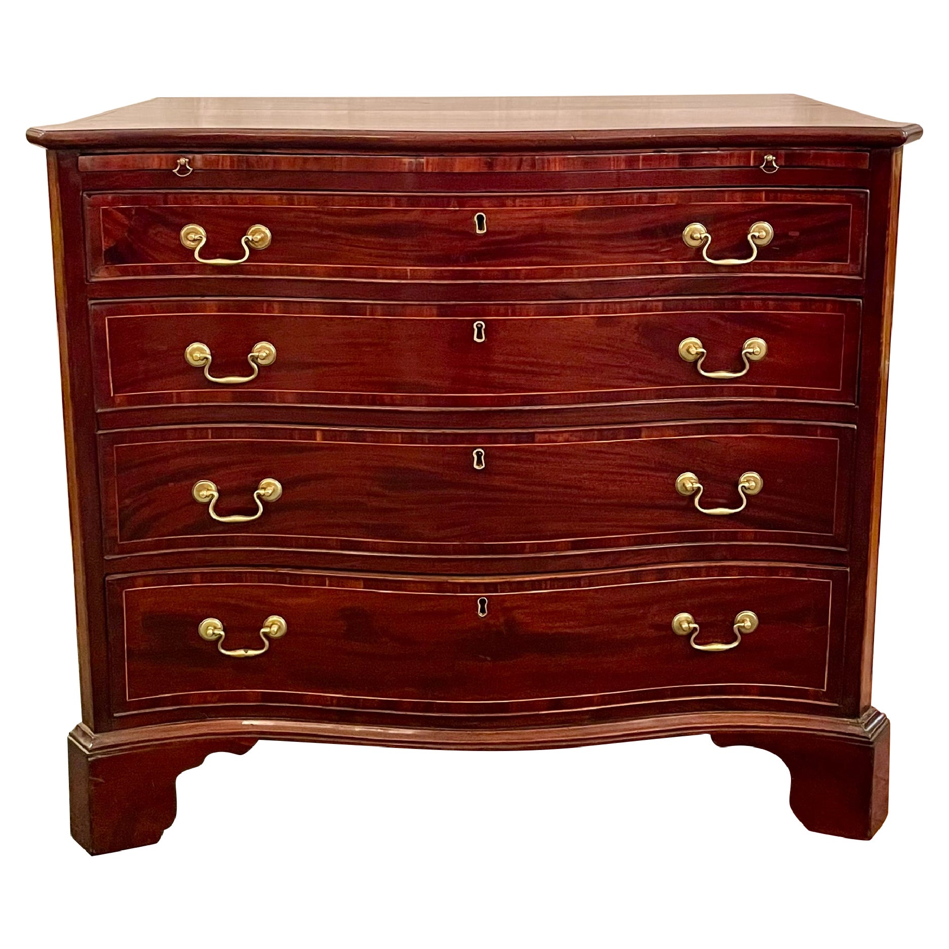 Antico cassettone a 4 cassetti in mogano georgiano del XVIII secolo. in vendita