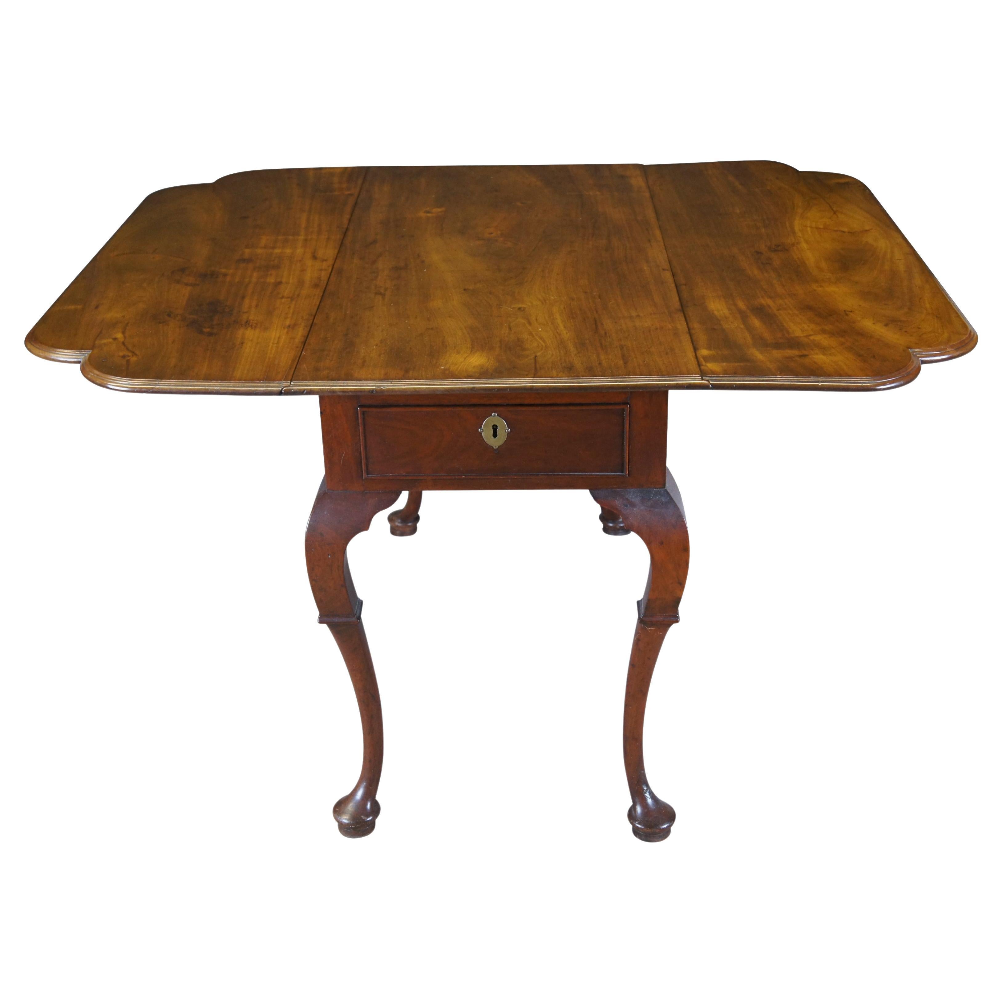 Ancienne table console à abattant en acajou de style géorgien anglais du 18e siècle