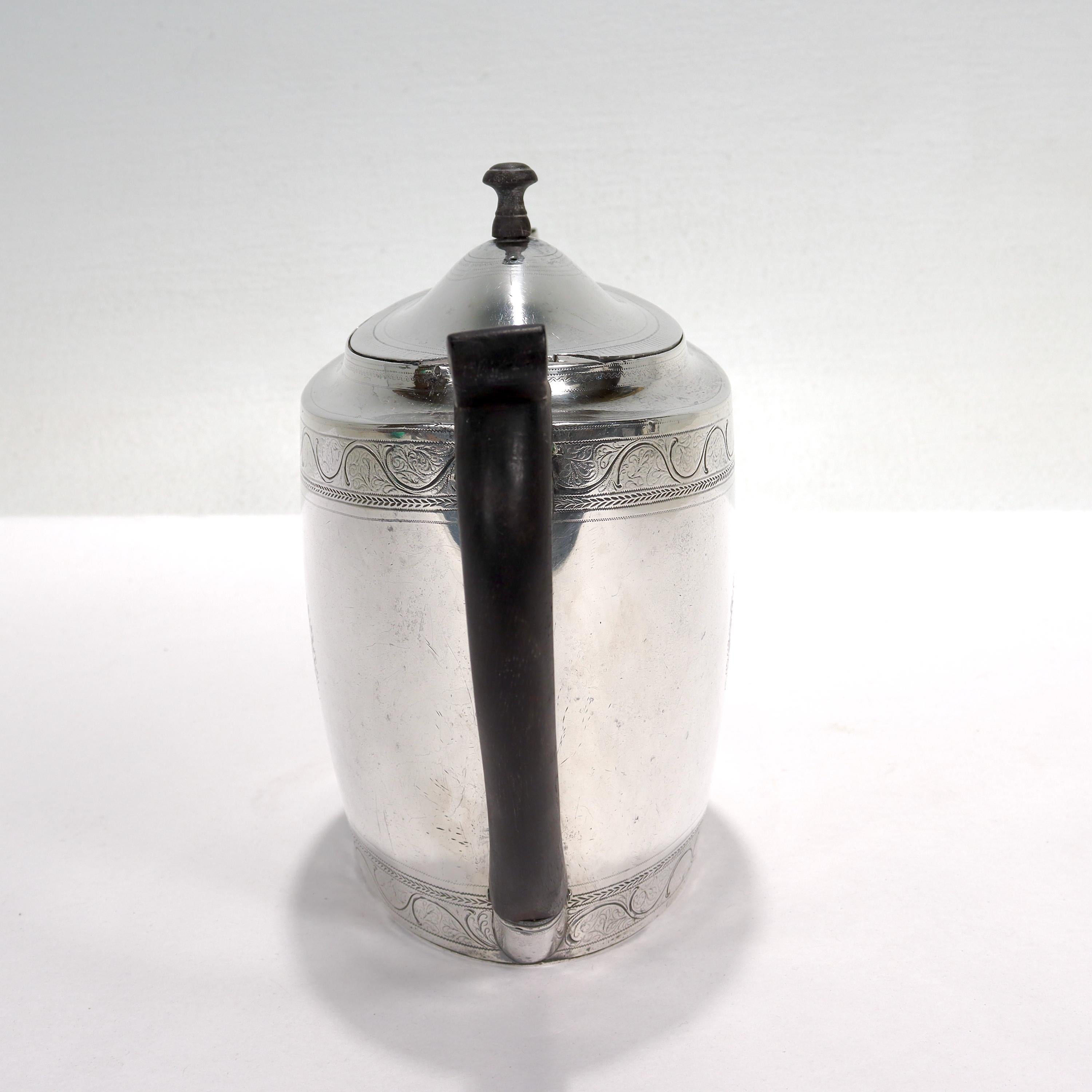 Women's or Men's Antique 18th Century English Georgian Sterling Silver Teapot by Chawmer & Eames