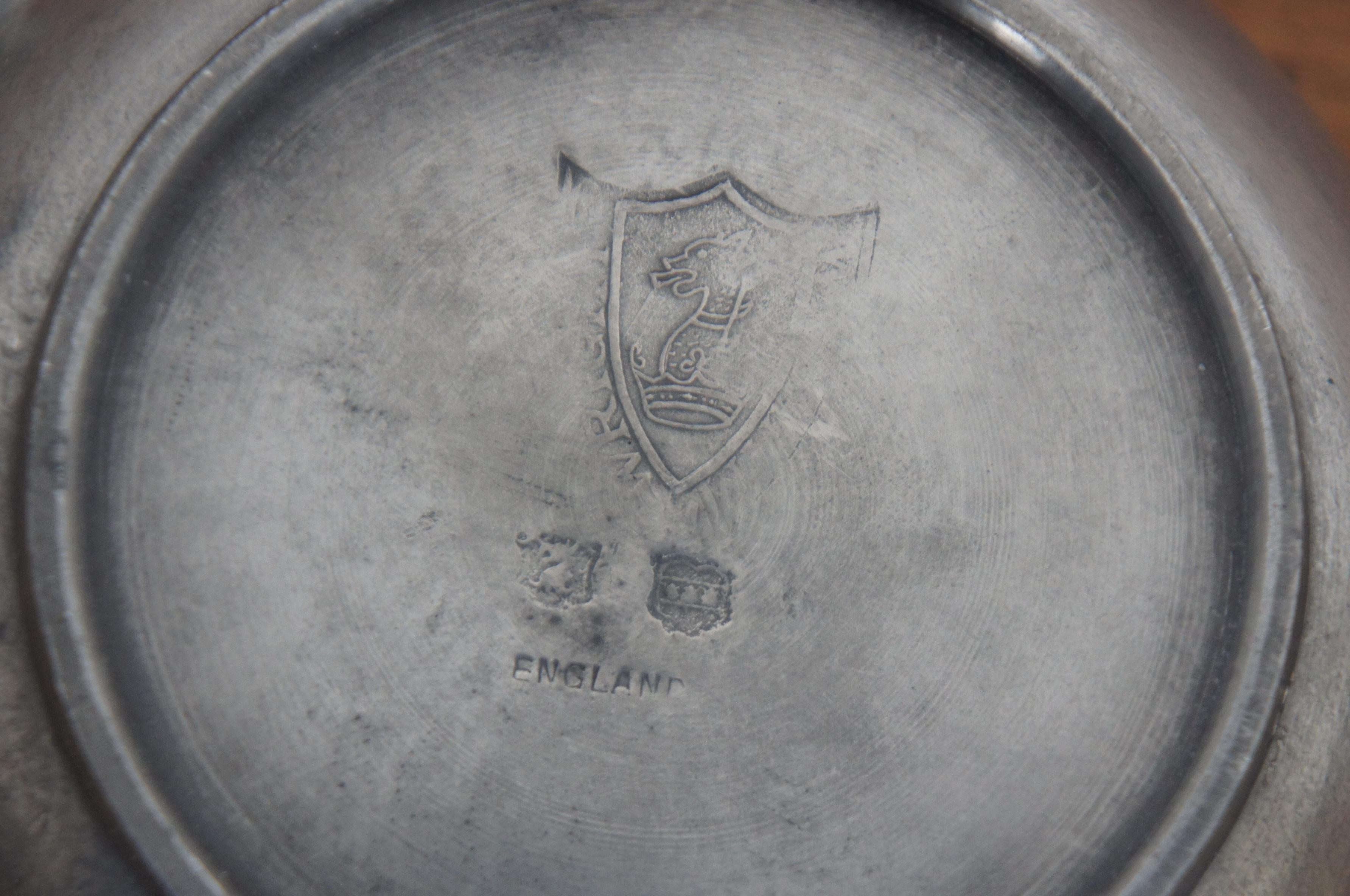 Antique 18th Century English Georgian William Wright Pewter Porringer Bowl For Sale 5