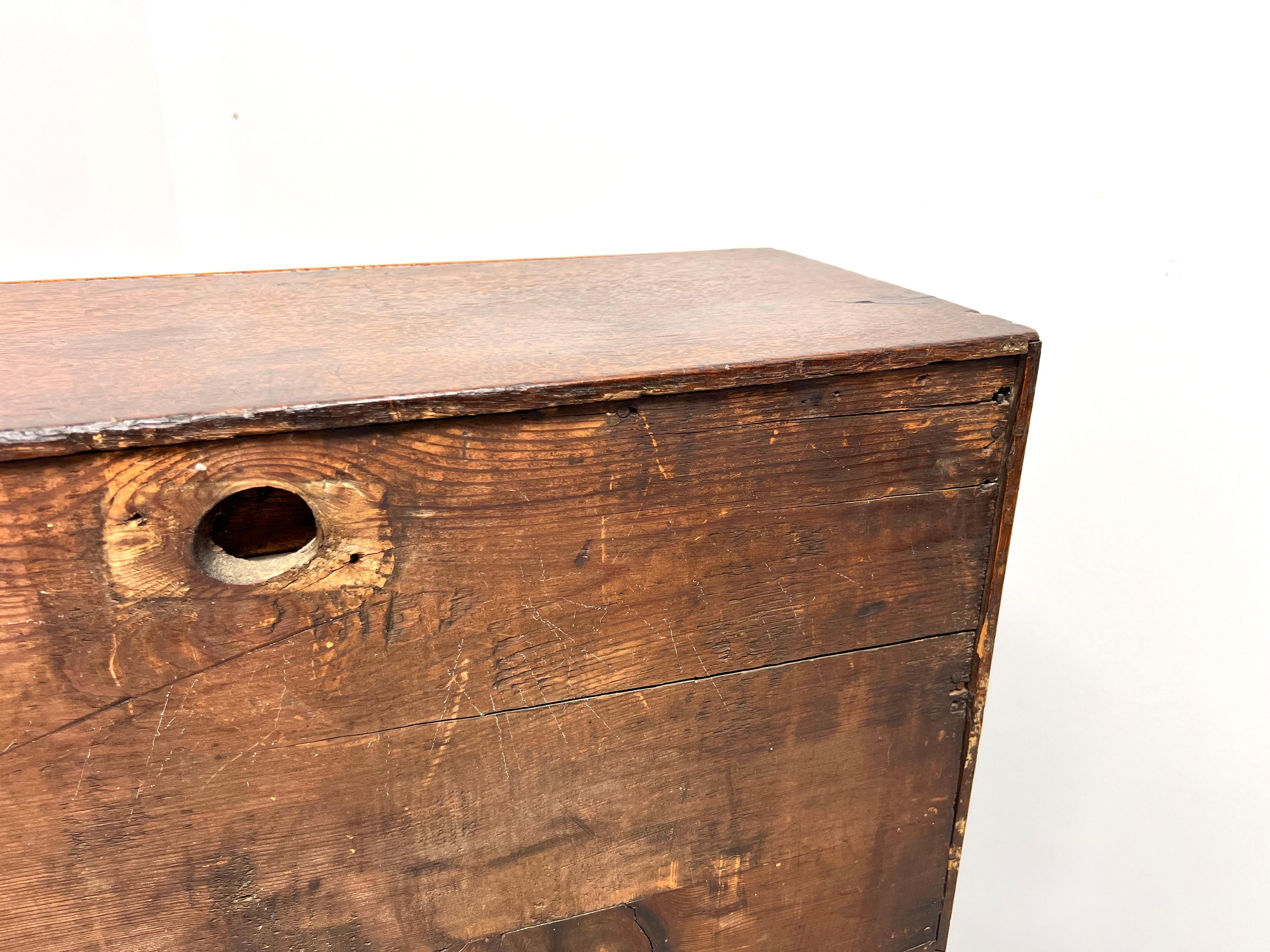 Antique 18th Century English Oak Chippendale Slant Drop Front Secretary Desk For Sale 8