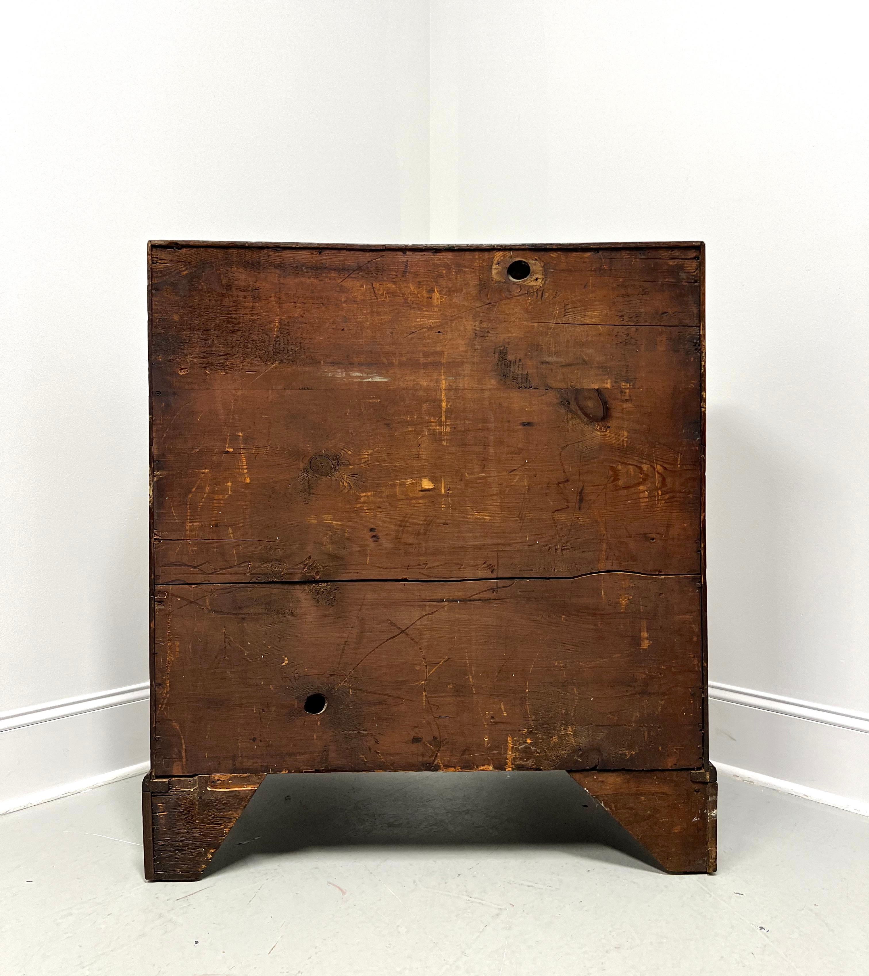 18th Century and Earlier Antique 18th Century English Oak Chippendale Slant Drop Front Secretary Desk For Sale