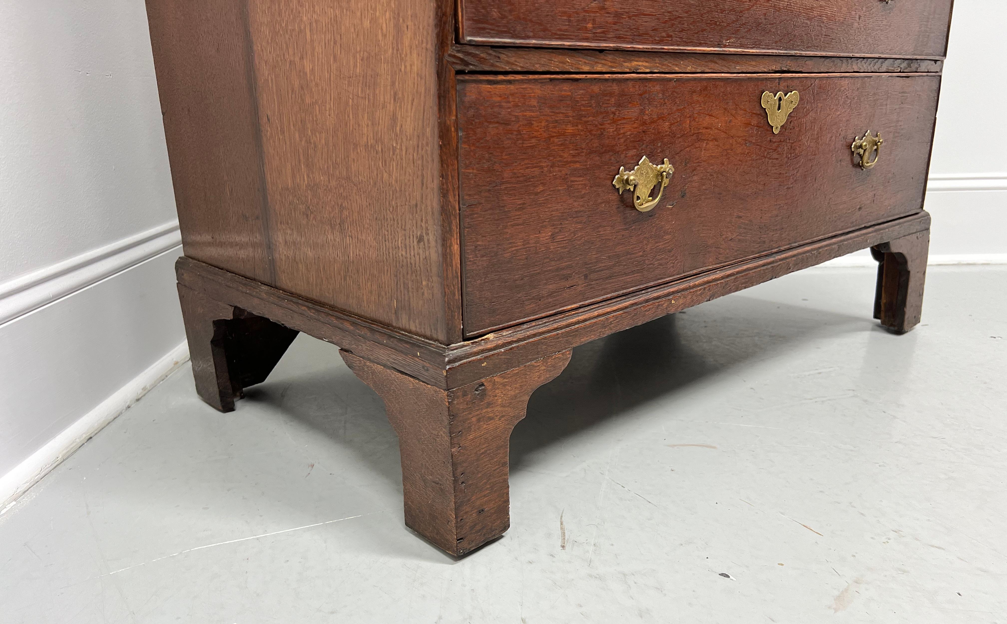 Antique 18th Century English Oak Chippendale Slant Drop Front Secretary Desk For Sale 2