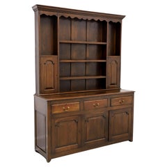 Antike 18. Jahrhundert Englisch Oak William & Mary Stil Zinn Cupboard Hutch