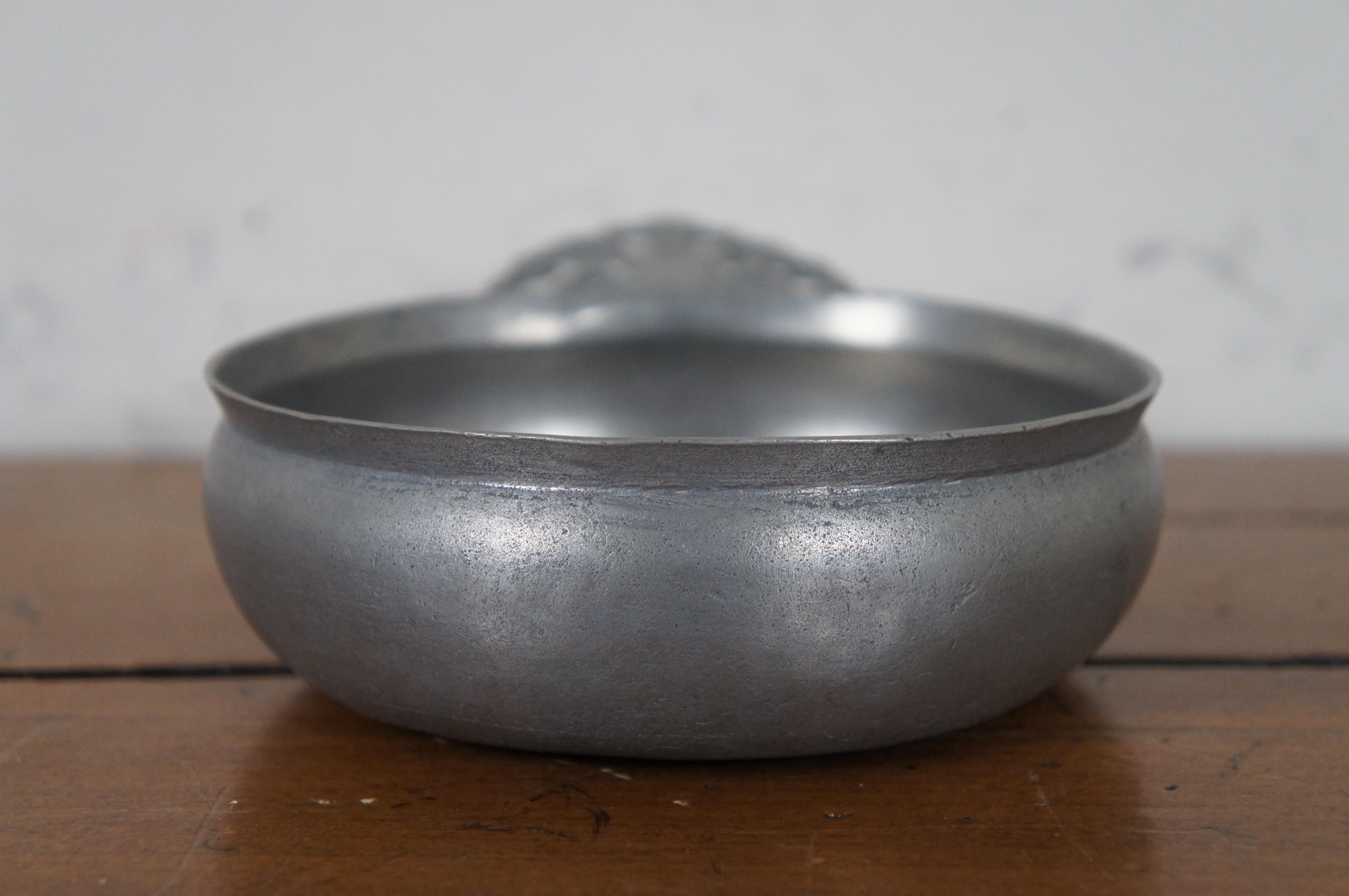 Antique 18ème siècle Anglais étain Porringer Cup Bowl Porridge Dish Bon état - En vente à Dayton, OH