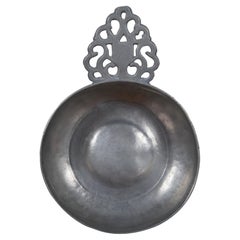 Antike englische Zinn-Porringer-Tasse/ Porzellanschale/ Porzellanschale aus dem 18. Jahrhundert