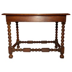 Antique 18th Century English William and Mary Oyster Veneer-Top Table on Base