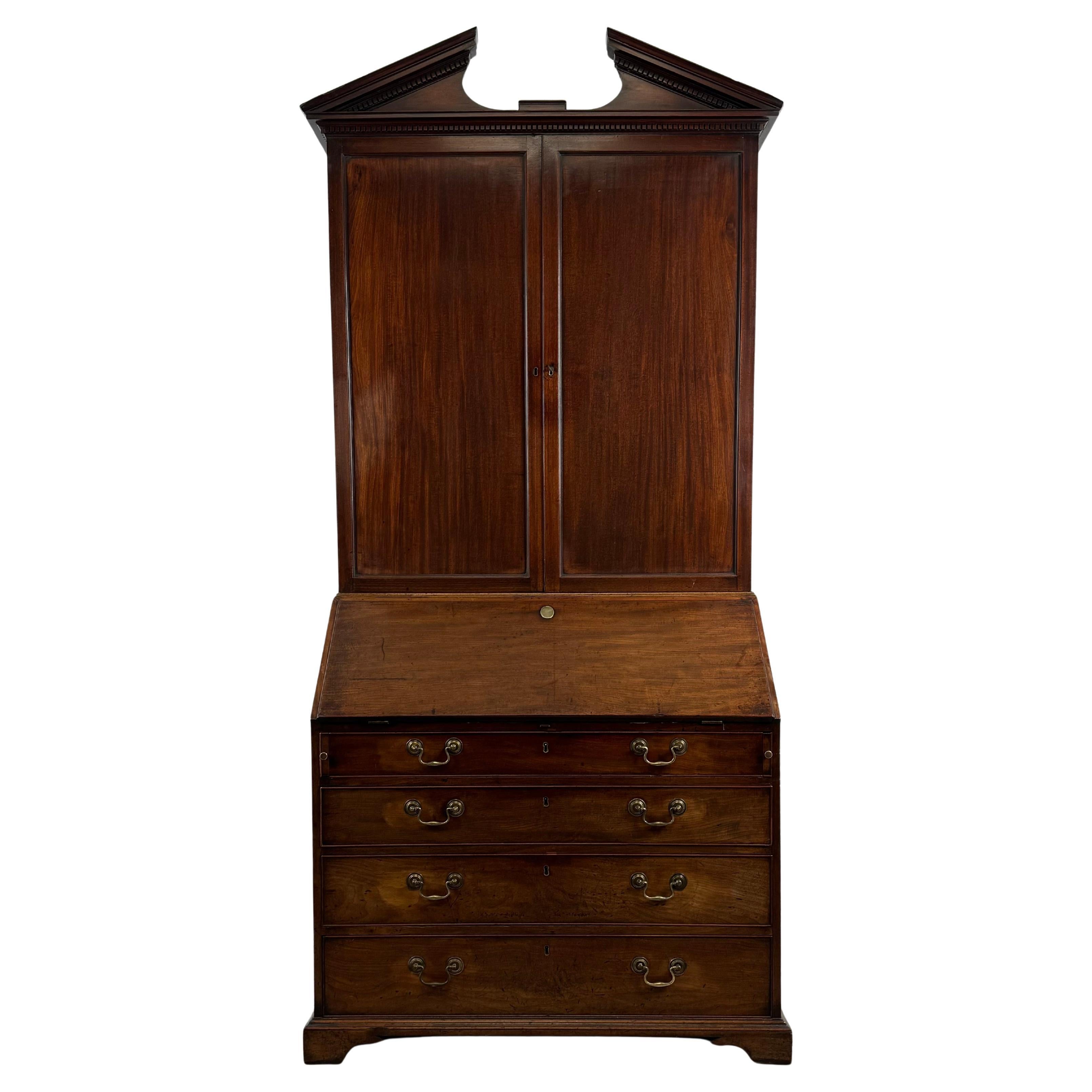 Ancienne bibliothèque bureau du 18ème siècle en acajou ( REF AF-3672 )