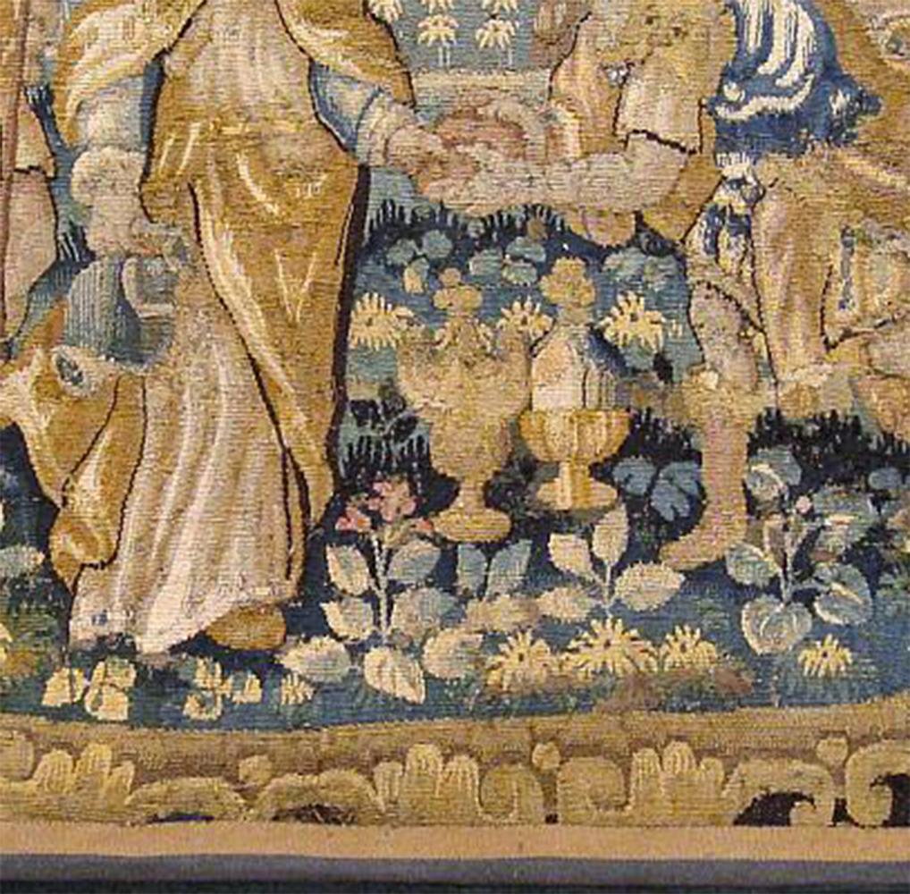 Belgian Antique 18th Century Flemish Historical Tapestry, with Alexander the Great