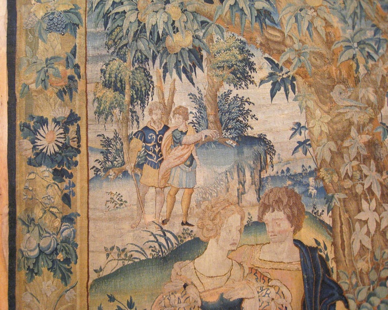 Antique 18th Century Flemish Mythological Tapestry, with the Greek Deity Apollo For Sale 2