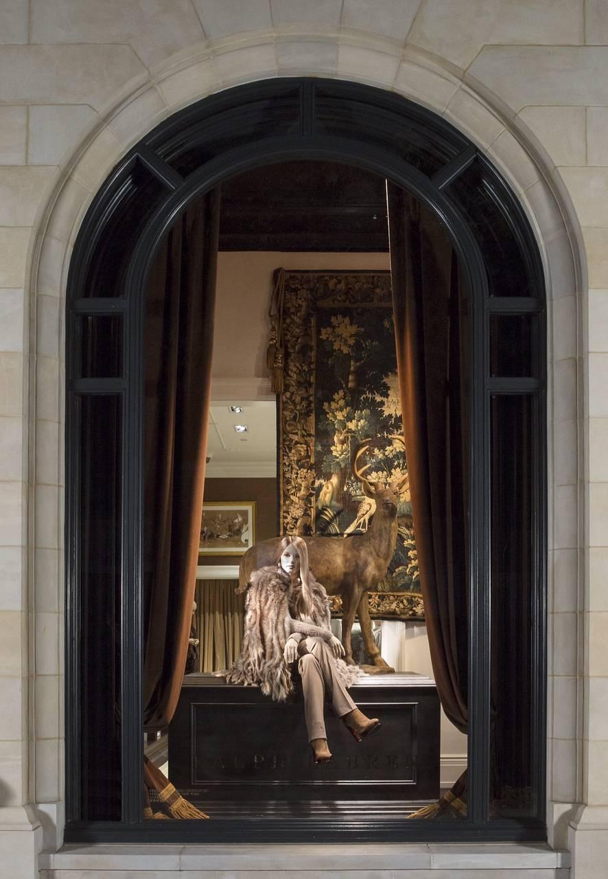 Silk Antique 18th Century Flemish Verdure Tapestry 'from Ralph Lauren Window Display' For Sale