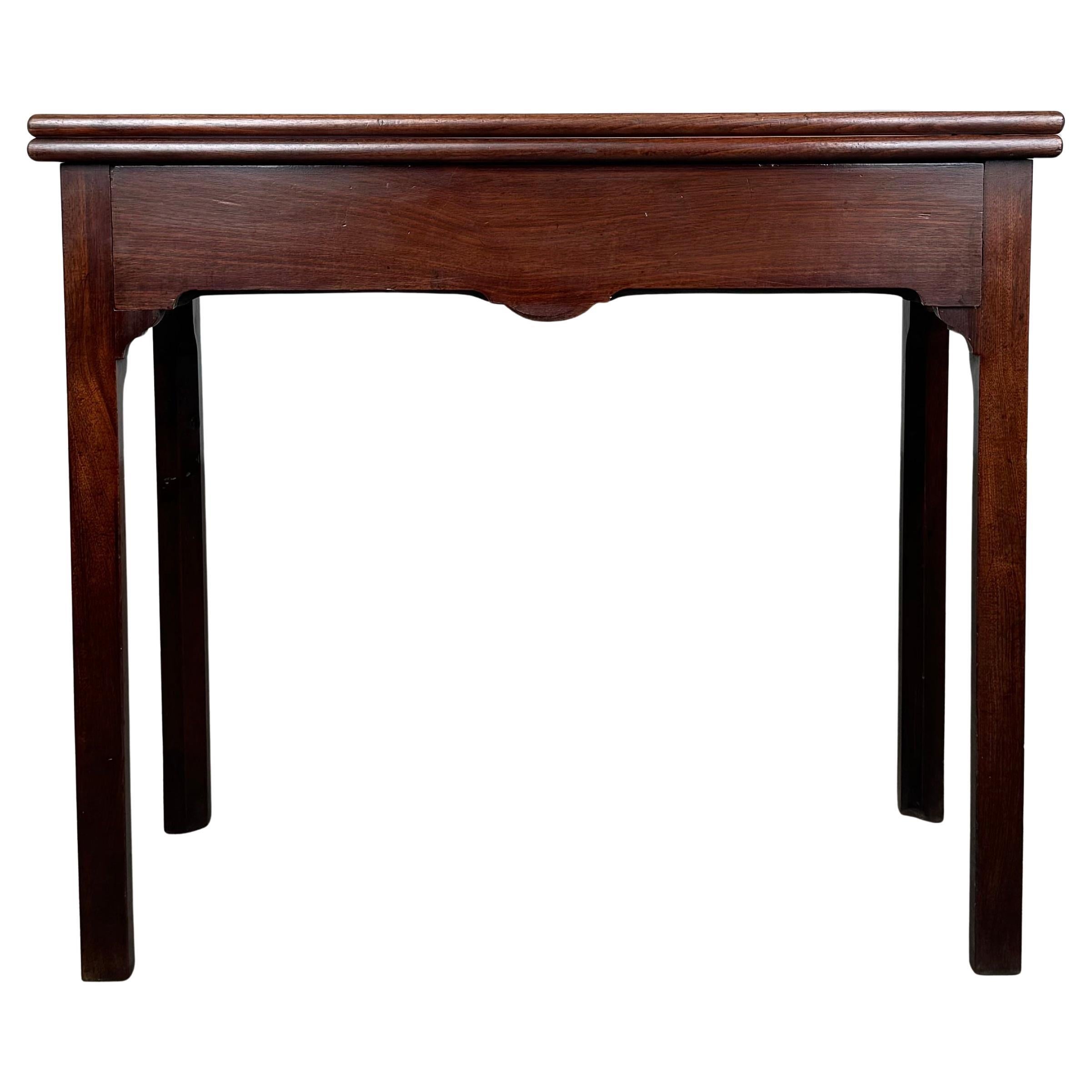 Antique 18th Century Fold Over Tea Table In Mahogany ( REF AF-3422 )