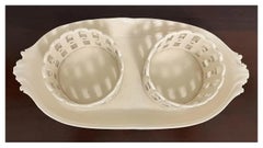 Antique 18th Century French Creamware Cruet Bottle Stand