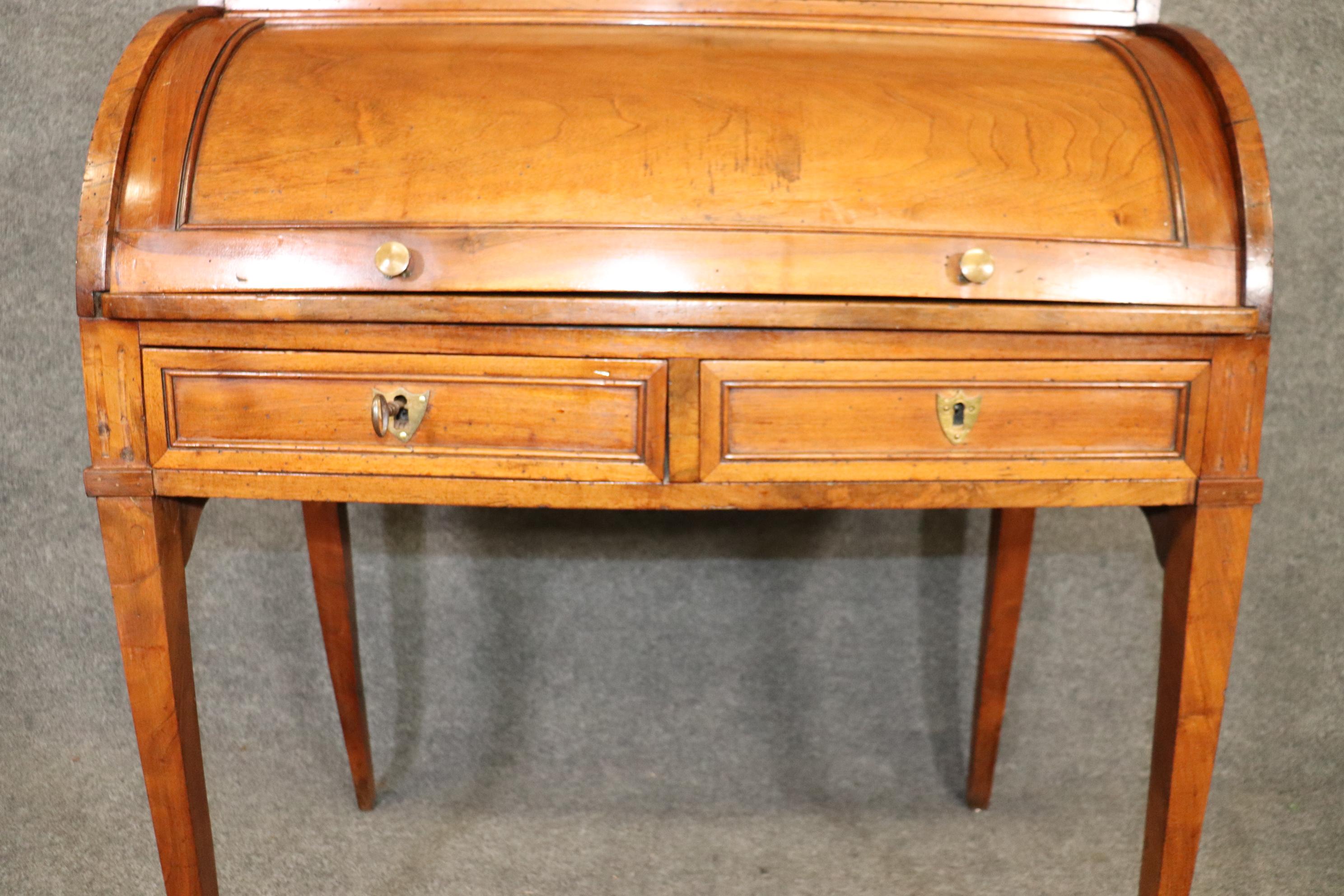 Antique 18th Century French Directoire Style Cylinder Desk For Sale 8