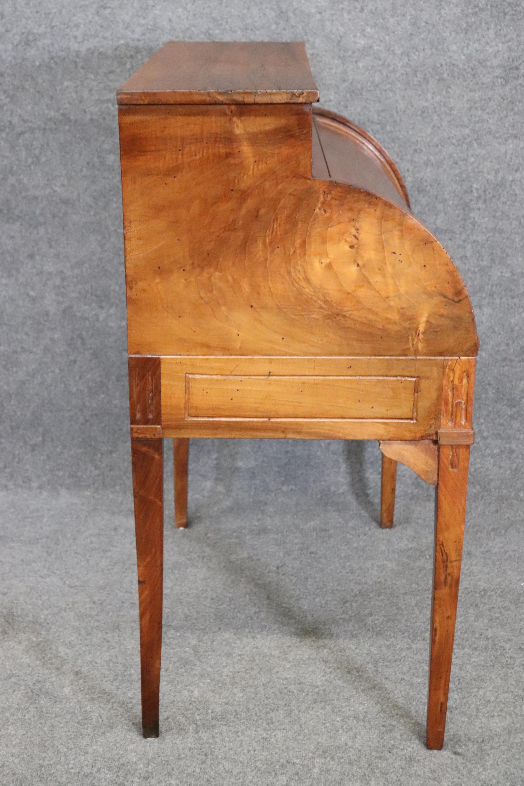 18th Century and Earlier Antique 18th Century French Directoire Style Cylinder Desk For Sale