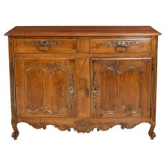 Antiguo Armario Buffet Luis XV Francés del Siglo XVIII en Madera de Cerezo
