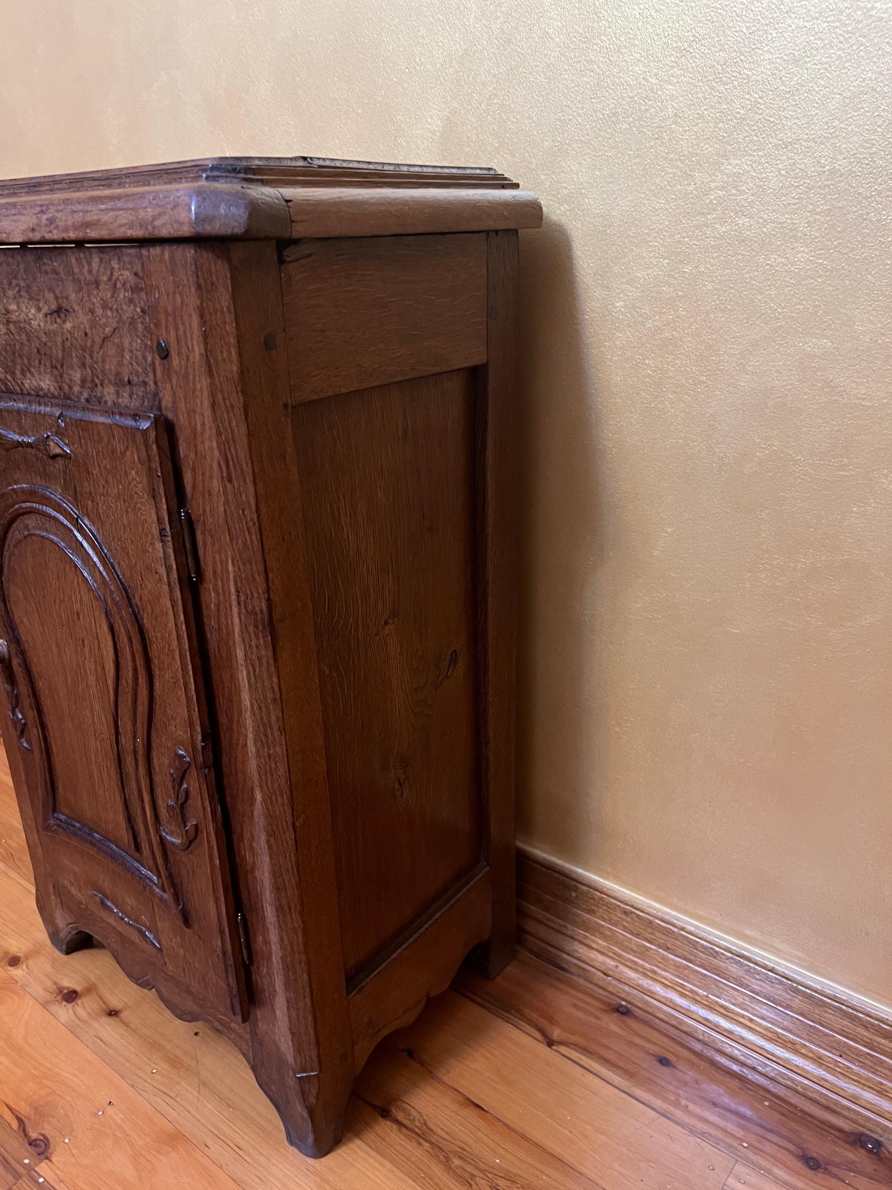 18th Century and Earlier Antique 18th Century French Oak Bedside Table For Sale