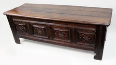 Antique 18th Century French Oak Coffer – Four-Panel Front