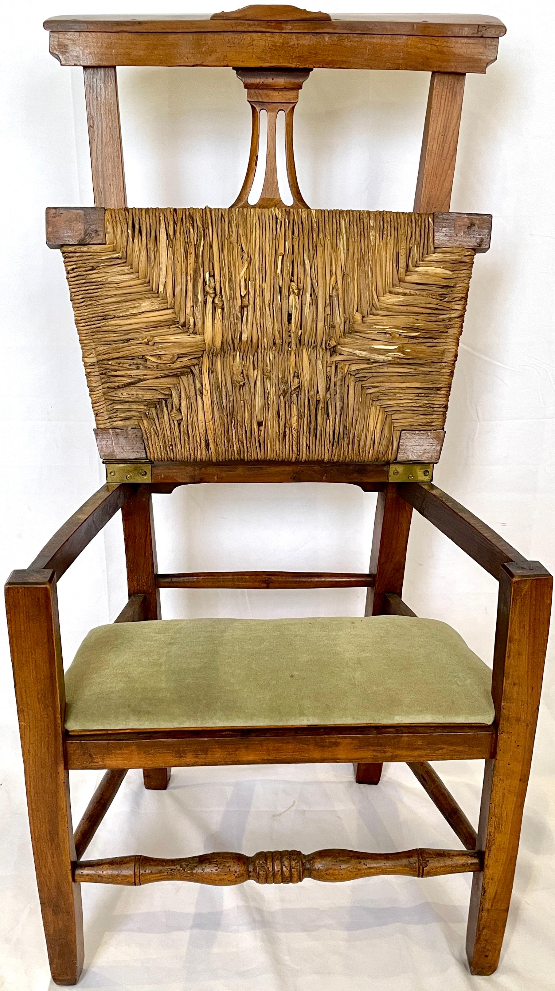 Wood Antique 18th Century French Provincial Prie Dieu Chair For Sale