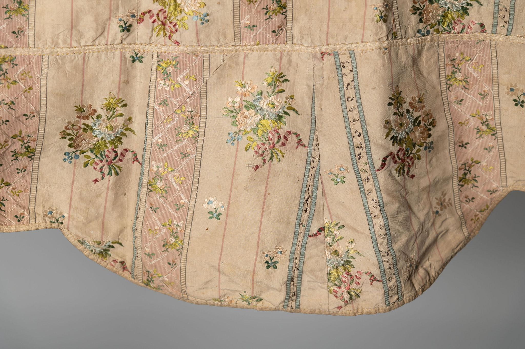 19th Century Antique 18th Century French silk bed canopy  For Sale