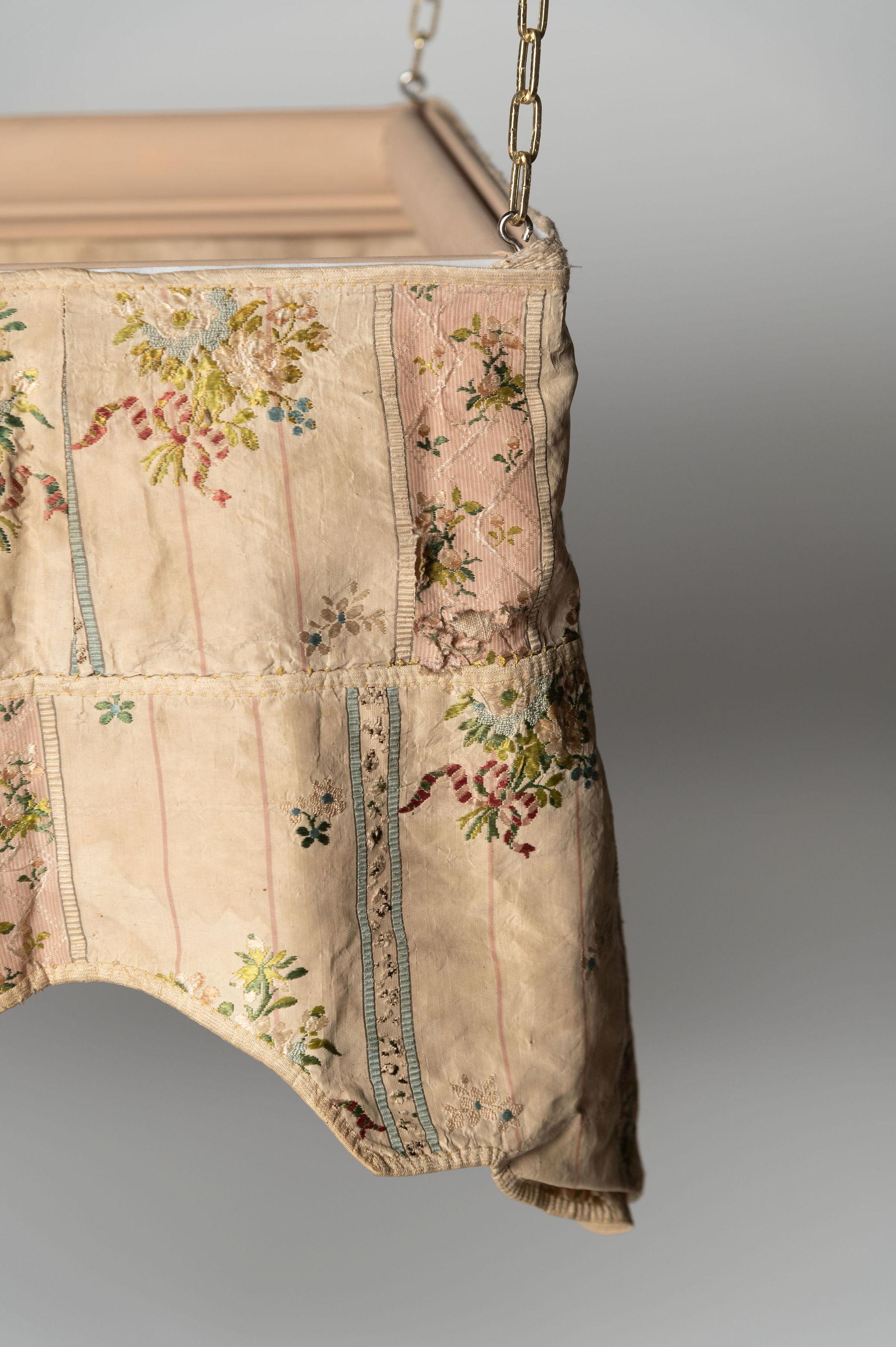 Antique 18th Century French silk bed canopy  For Sale 3