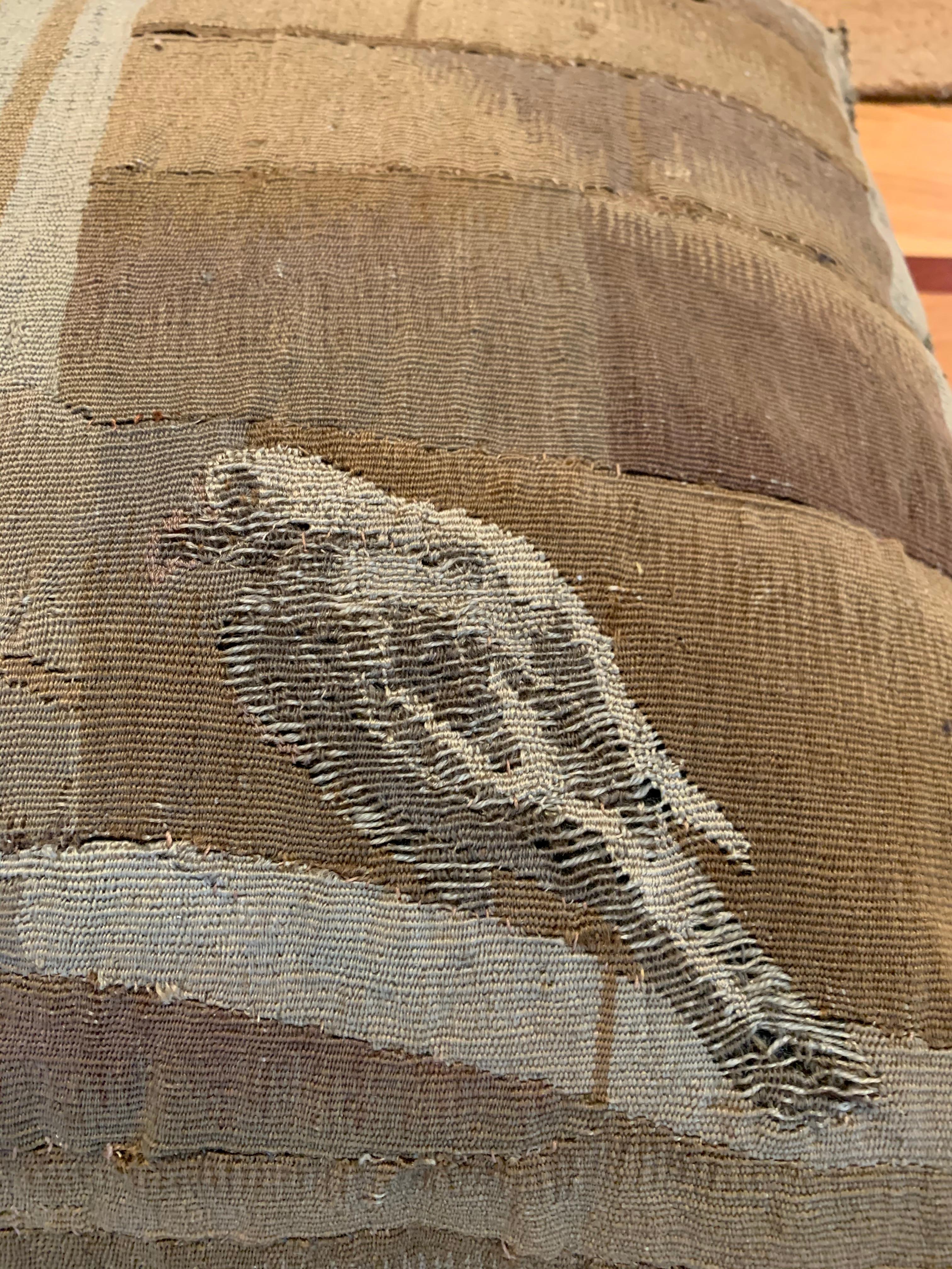 Antique 18th Century French Tapestry Lumbar Pillow with Birds In Fair Condition In New York, NY